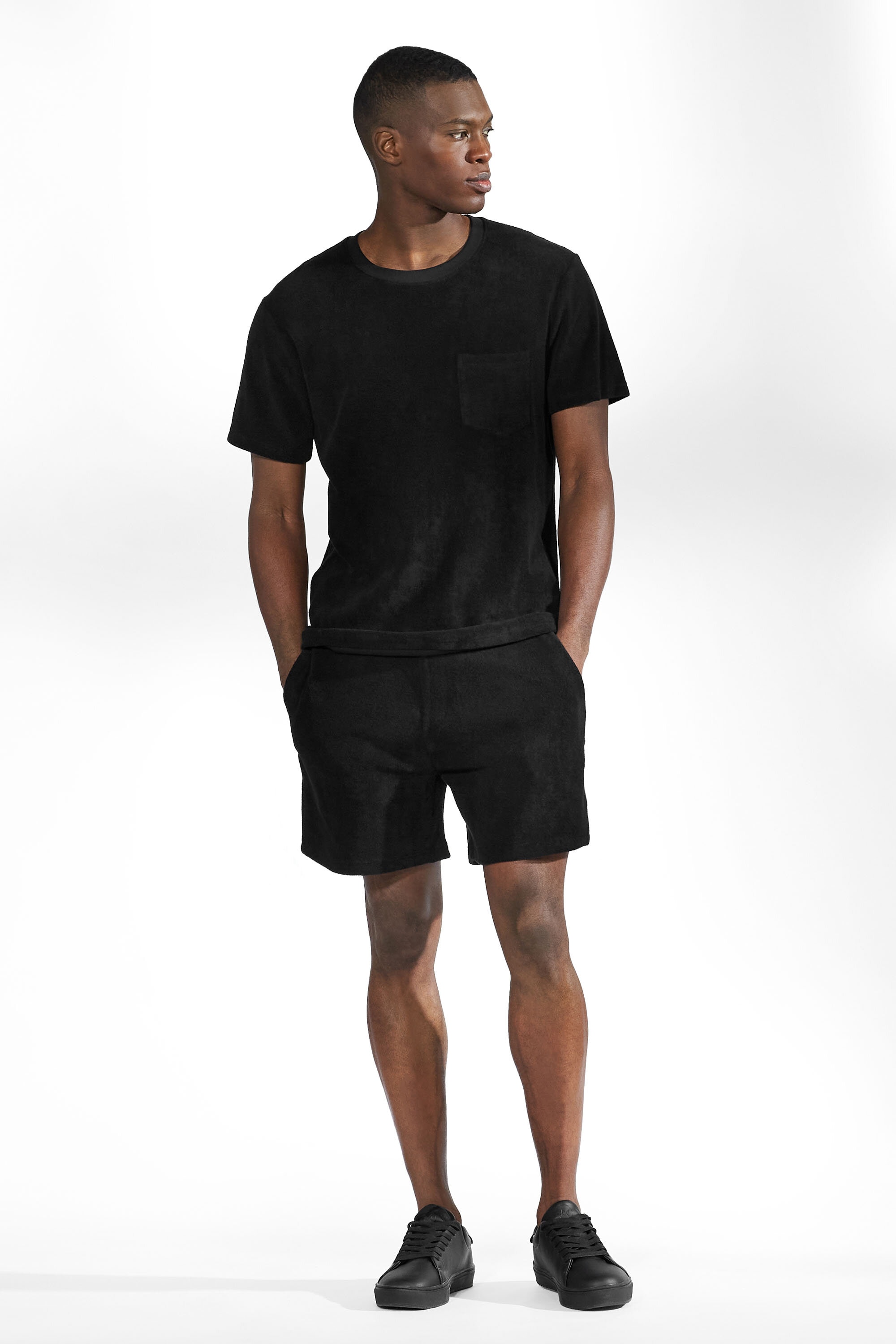 Men's Heavy Terry Shorts in Black
