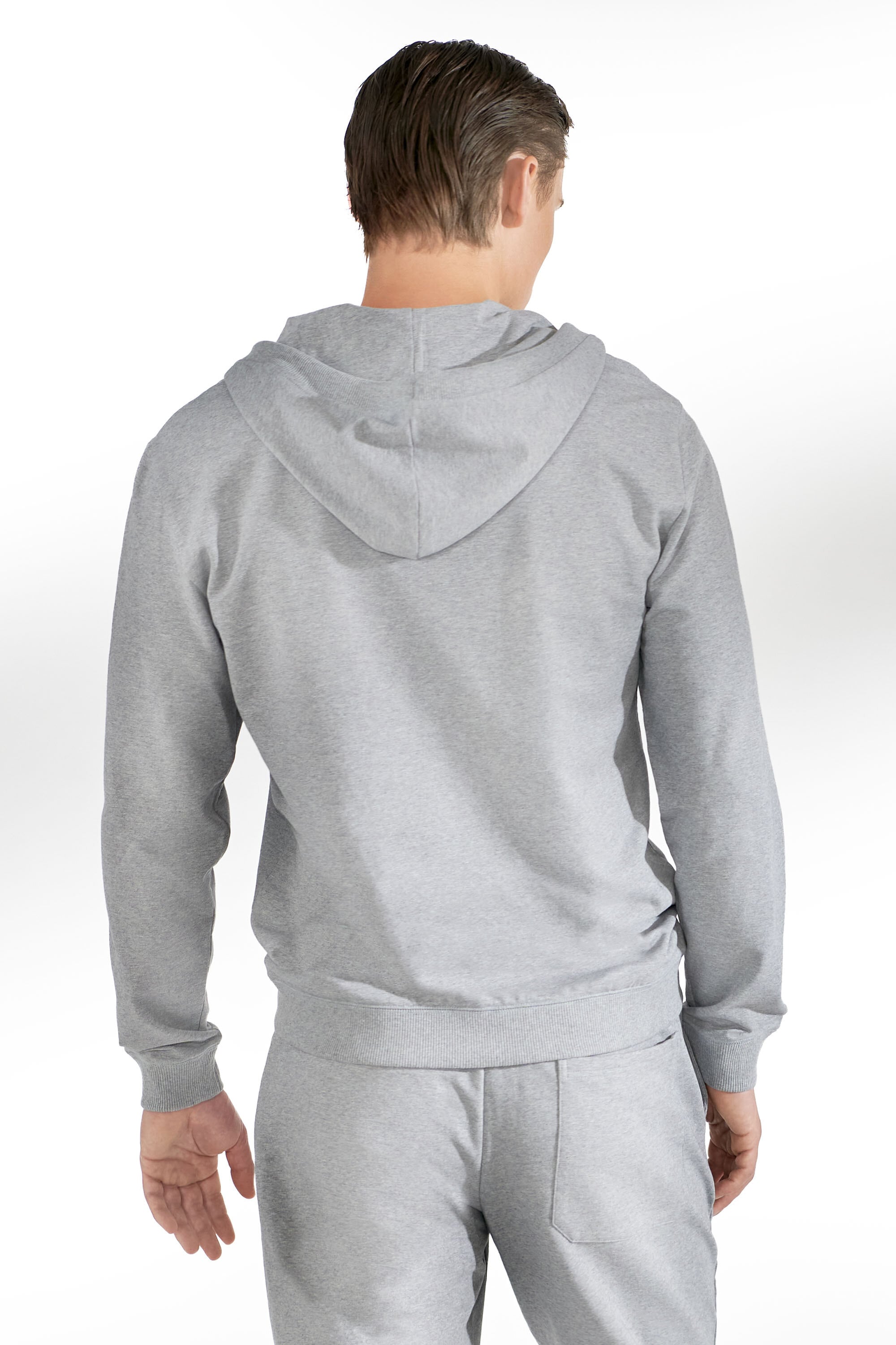 Plain grey cheap zip hoodie