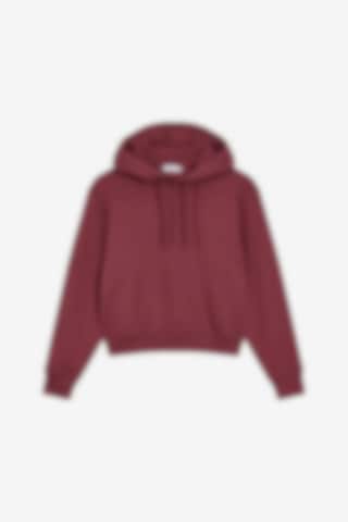 Hoodie for women in Burgundy, made of organic cotton - Bread & Boxers